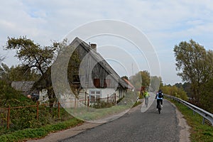 Prokhladnaya Street along the Polessky Canal in the Kaliningrad Region