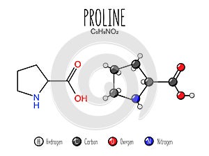 Proline amino acid representation.