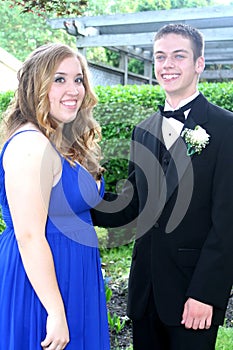 Prom Couple Outdoors