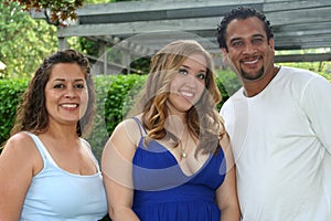 Prom Girl with Parents Horizontal