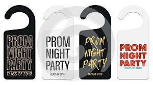 Prom night party room door hanging template