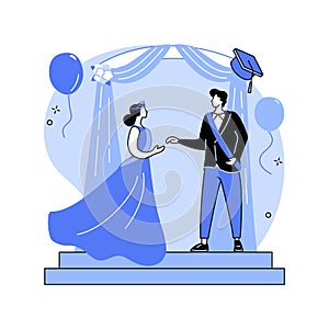 Prom party abstract concept vector illustration.