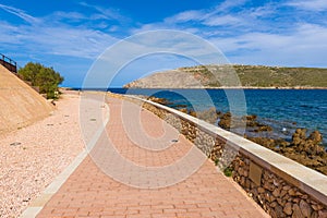 Promenade along the sea, Minorca. Baleares, Spain
