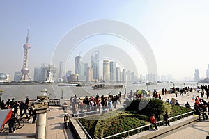 Promenade at the Bund in Shanghai, China