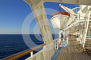 Promenade deck on a cruise ship