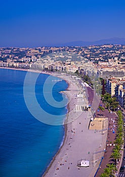 Promenade des Anglais on the Mediterranean Sea at Nice, France