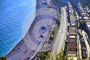 Promenade des Anglais on the Mediterranean Sea at Nice, France