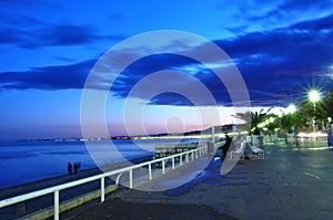 Promenade des Anglais at night