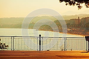 Promenade des Anglais at sunset, Nice