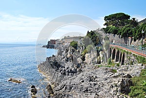 Promenade of Genoa Nervi photo