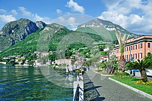 Promenade of Menaggio,Lake Como,Lombardy,Italy