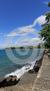 Promenade near the lake Leman