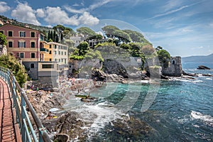 The promenade of Nervi in Genoa, Italy.