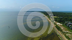 Promenade Over Bay Jurata Deptak Aerial View Poland