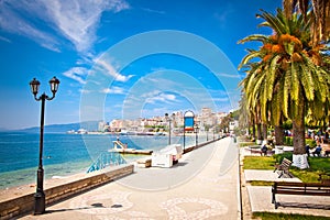 Promenade in Saranda, Albania.