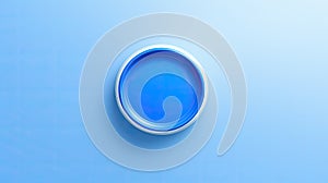 prominent blue circle button photo