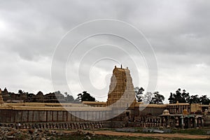 The prominent Virupaksha Temple still in use of Hampi