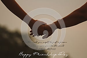 Promise bond between two friends happy friendship day bestfriends forever