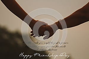 Promise bond between two friends happy friendship day bestfriends forever photo