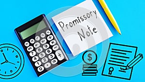 Promissory Note is shown using the text