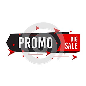 Promo Big Sale banner for black Friday campaign. Discount label and best offer tag. Set of trendy banner with flat color and