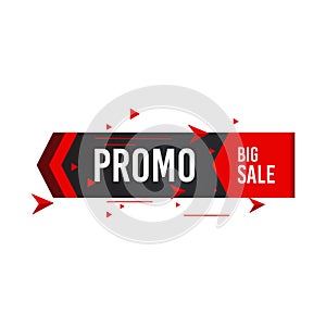 Promo Big Sale banner for black Friday campaign. Discount label and best offer tag. Set of trendy banner with flat color and