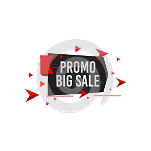 Promo Big Sale banner for black Friday campaign. Discount label and best offer tag. Set of trendy banner with flat color and