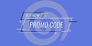 Promo code, coupon code banner design. Modern vector illustration in flat style