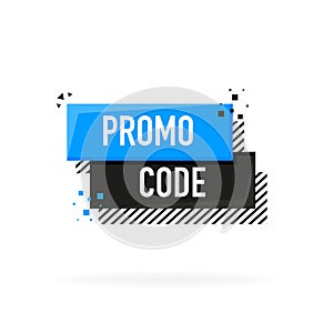 Promo code, coupon code. Flat vector design