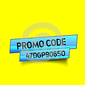 Promo code, coupon code. Flat vector set design illustration.