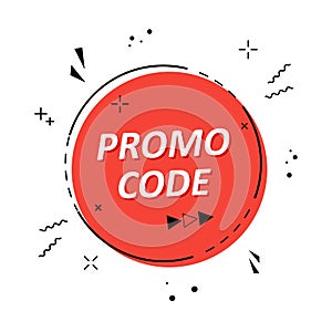 Promo code, coupon code. Flat vector set design illustration on white background