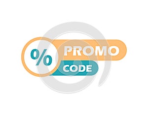 Promo code. Coupon code icon. Banner sign. Vector illustration.