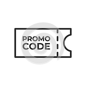Promo code coupon vector icon