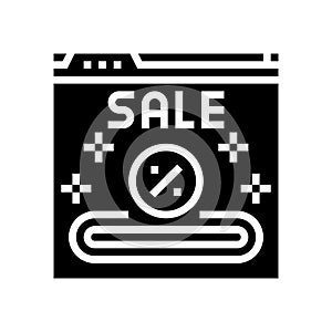 promo code glyph icon vector illustration