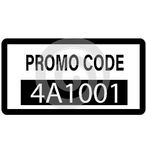 Promo code icon on white background. coupon code sign. flat style