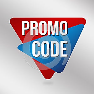 Promo code label or sticker