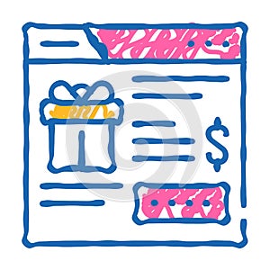 promo code on site icon doodle illustration