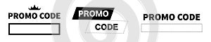 Promo code template vector discount coupon