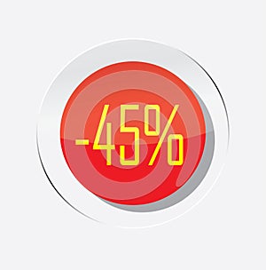 Promo icon up to 45% discount