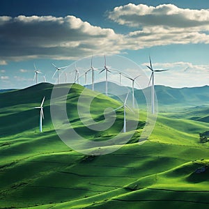 promotes environmental conservation and reduces carbon emissions known as green energy photo