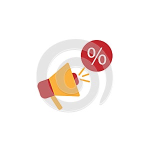 promotion line illustration icon on white background