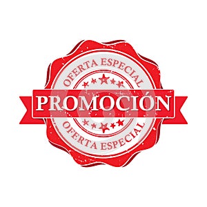 Promotion. Special offer - business spanish printable stamp