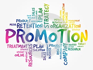 Promotion word cloud concept