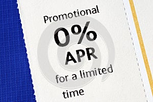 Promotional 0% APR offer