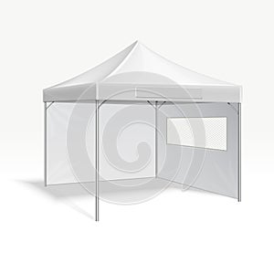 Promotional advertising folding tent vector illustration for outdoor event