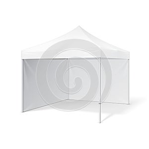 Promotional Advertising Outdoor Event Trade Show Pop-Up Tent Mobile Advertising Marquee. Mock Up, Template.