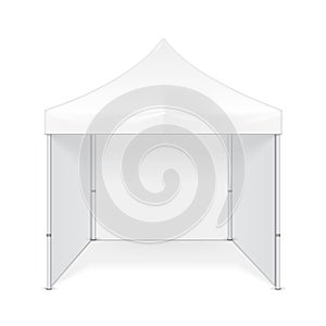 Promotional Advertising Outdoor Event Trade Show Pop-Up Tent Mobile Advertising Marquee. Mock Up, Template. Isolated.