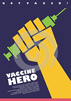 Promotional poster design for vaccination campaign