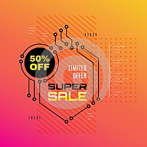 Promotional sale banner template design