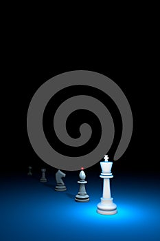 Prompt career (chess metaphor). 3D render illustration. Free spa